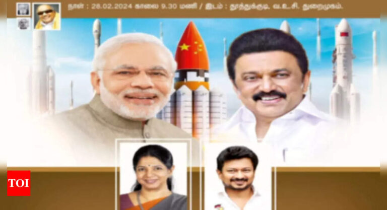 China flag in Isro ad: PM Modi blasts DMK, party hits back | India News – Times of India