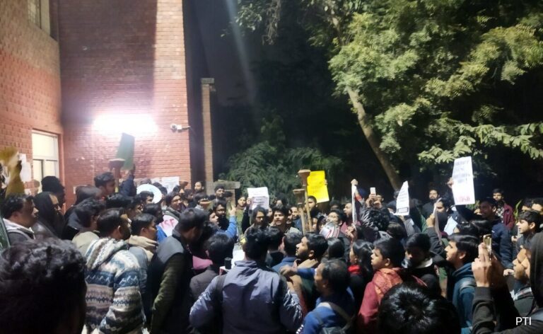 Student Groups Clash At Delhi's JNU During Meeting On Students' Union Polls