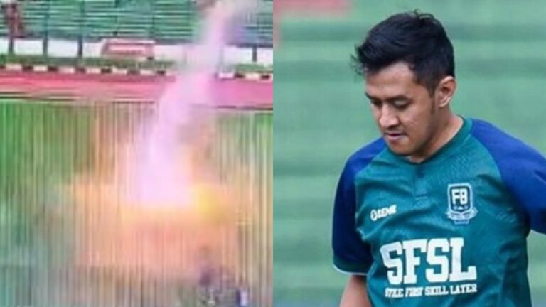 Struck by lightning on football field, Indonesian player dies, leaving teammates in shock