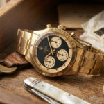 In 1967, Rolex made a rare yellow-gold Daytona with a Paul Newman dial; after more than 45 years in a family drawer, two sisters inherited it and it sold for CHF 1.143 million in Geneva