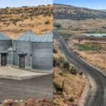 A 386-acre Washington ranch near Odessa, with four grain silos converted into living quarters, a private pond and water rights, has hit the market for $895,000