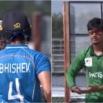 Pakistan’s Saim Ayub gives Sooryavanshi baby send-off, Abhishek responds with sixes